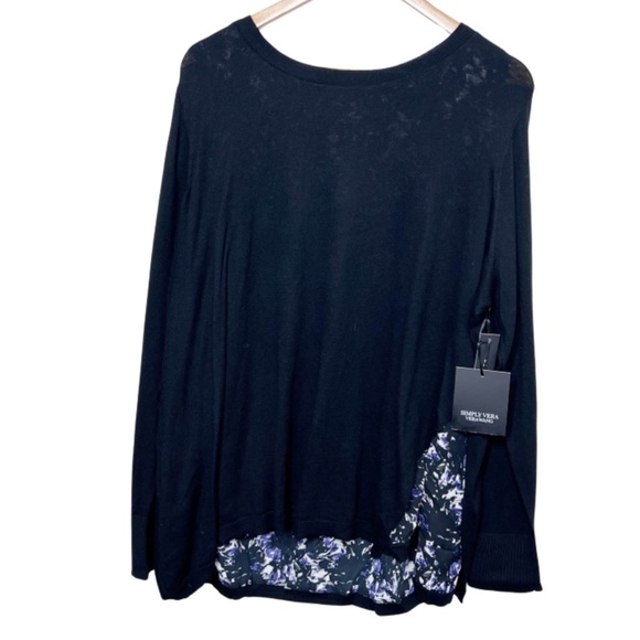 New with Tag Womens Simply Vera Vera Wang Mystical Amethyst Layered Sweater Plus - Picture 1 of 16